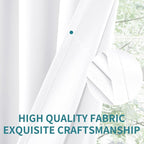 BGment Pure White Curtains 40 Inches Length - Image 5