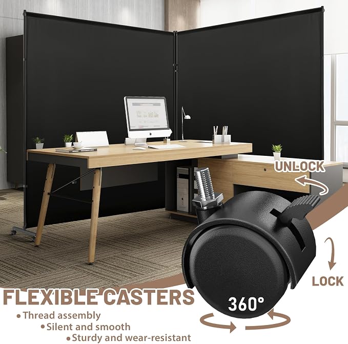 2 Panels Room Divider/Privacy Screen 6FT*6FT - Image 2
