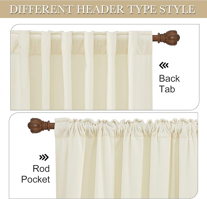RYB HOME Velvet Curtains 120 inches Long, Extra Long High Ceiling Curtains | - Image 3