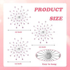 ZEXUIRU 3 Set Silver Starburst Wall Art - Image 7