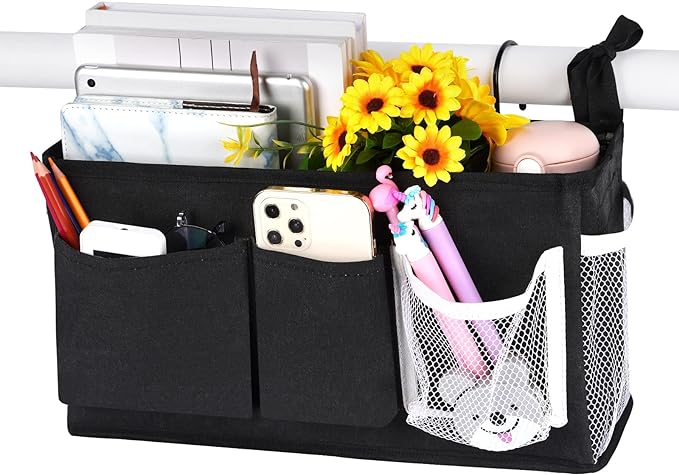 Bedside Caddy, Bedside Storage Bag Hanging Organizer by Loghot
