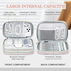 FYY Electronic Organizer, Travel Tech Pouch Bag, Light Pink | Wrist Strap - Image 3