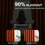 96 Inch Copper Burnt Orange Blackout Curtains - Image 3