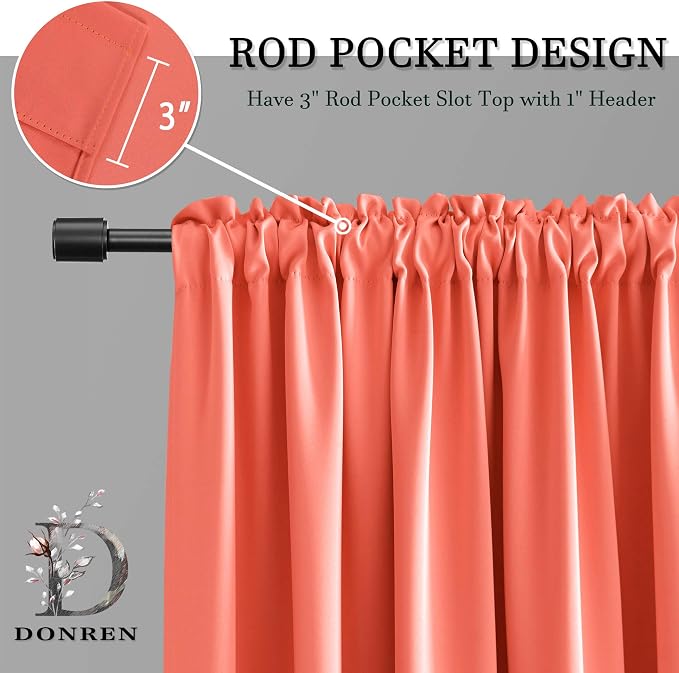 Room Darkening Rod Pocket Curtain Panels - Image 4
