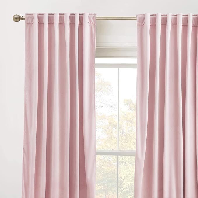 RYB HOME Velvet Curtains 120 inches Long, Extra Long High Ceiling Curtains | - Image 2