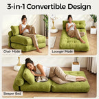 Folding Sofa Bed, Convertible Chair Bed, Foam Floor Sofa Lounger | 3-in-1 - Image 3