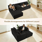 Nigoone 103" Cloud Sectional Sofa, Boneless L-Shape Couch - Image 6