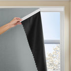 JILRON Adhesive Curtain 100% Blackout No-Drill Easy Install by JILRON