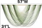 Macrame Wall Hanging Large Dip Dyed Boho Green Wall Art Decor 57"W*31"L | - Image 5