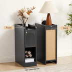 Narrow Nightstands Set of 2, Slim Bedside Tables - Image 6