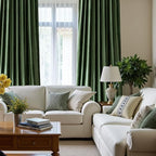 PRIMROSE Emerald Olive Green Velvet Curtains 102 inch Long - Image 5