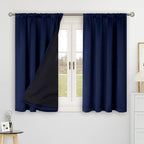 BGment Navy Blue 100% Blackout 48 Inch Curtains - Image 2