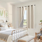 YoungsTex Warm Beige Linen Blackout Curtains - Image 4