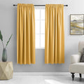 Gold Yellow Blackout Curtains for Kitchen by DONREN