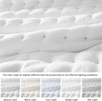 WDCOZY White King Size Quilt Bedding Sets - Image 2
