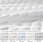 WDCOZY White Twin Size Quilt Bedding Sets - Image 2