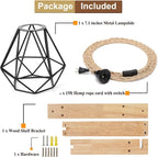 Frideko Plug in Wall Sconce Set of Two, Boho Farmhouse Hanging Wall Lamp - Image 5