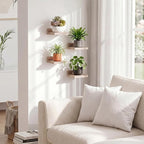 Fixwal Small Floating Shelves for Wall | Rustic wood shelf for displaying mini - Image 2