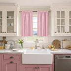 BGment Light Pink Room Darkening Curtains 45 Inches Long - Image 2