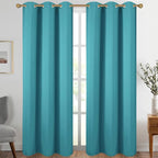 Diraysid Teal Grommet Blackout Curtains by Diraysid%2C+refresh+your+life
