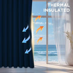 CUCRAF Blackout Curtains for Bedroom -Thermal Insulated Light Blocking Drapes - Image 4