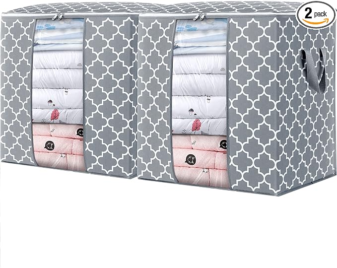 Storage Bags 2 Pack 100L Clothes Organization and Storage Containers | Large by WiseLife