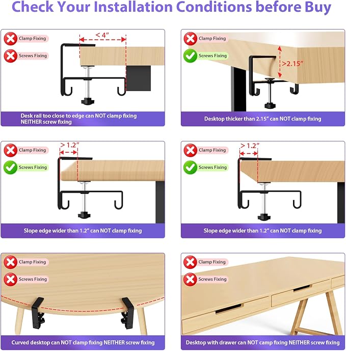 Univivi No Drill Under Desk Cable Management Tray, 36 inch Cable Management | - Image 5