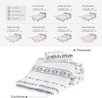 White Twin Quilt Set, 2 Pieces Boho Lightweight Striped Bedspread | Soft White - Image 6