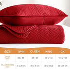 Whale Flotilla Extra Soft Twin Quilt Bedding Set, Lightweight Bedspreads | Red - Image 4