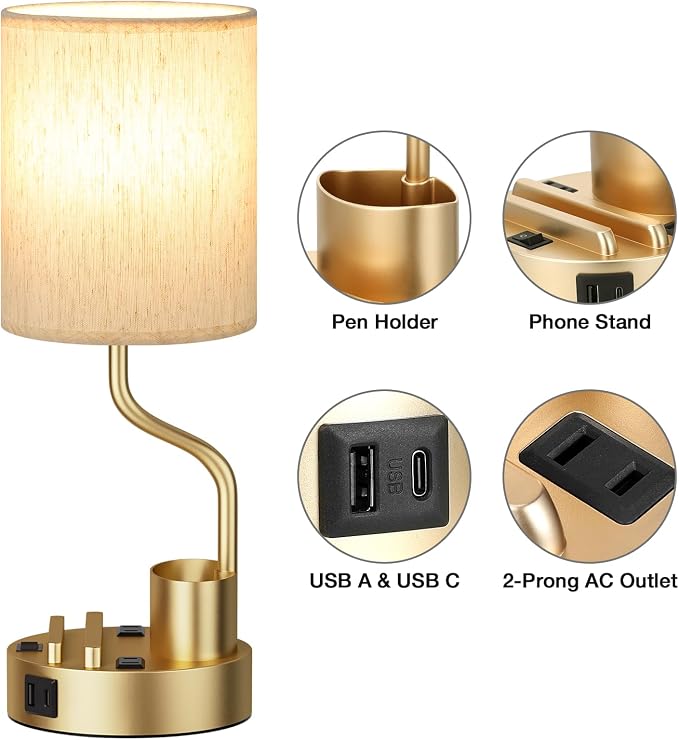 Bedside Lamps for Bedroom Set of 2 - Image 7