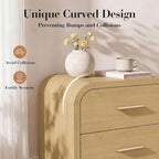 Night Stand 2-Drawer Nightstand 24" H Metal Handle Modern Sturdy Bedside Table - Image 3