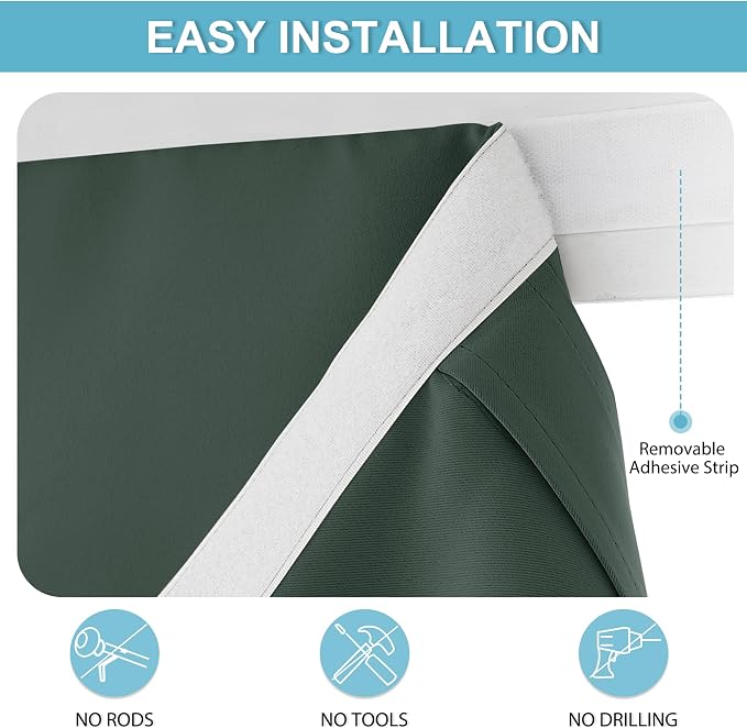 RYB HOME Blackout Curtain Privacy Window Drape - Image 2