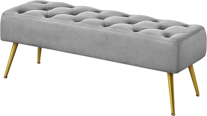 Yaheetech 45in Velvet Bench Seat by Unknown