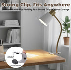 Desk lamp Eye-Caring Table Lamps, 360°Rotation Gooseneck Clip on Lamp Reading - Image 3