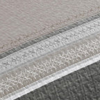 Cottolester Quilt Set King, Taupe Grey Striped Patchwork Bedspread | Modern - Image 9