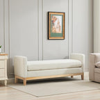 KEIKI Oversize Boucle Bench Ottoman - Image 5