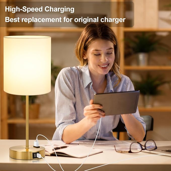 Lynnoland 2 Pack Touch Control Table Bedside Lamps - Image 5