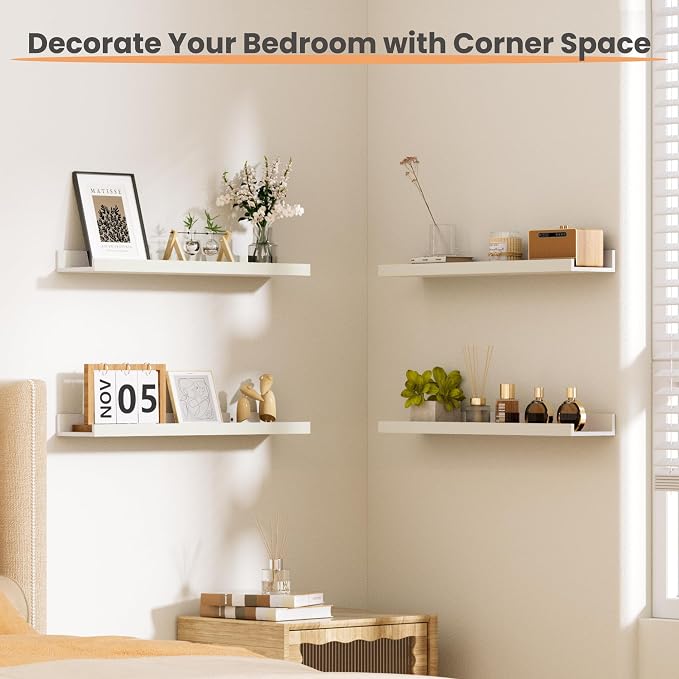 upsimples Floating Shelves for Wall Decor and Storage, Nursery Room, Coffee Bar - Image 6
