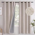 YoungsTex 72 Inches Long Linen Blackout Curtains by YoungsTex