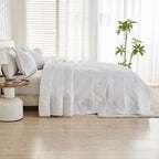 Kingnex Oversized Cal King Bedspreads 120x120 Ultrasonic Quilted White | - Image 3