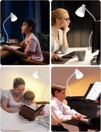 BOHON Clamp Lamp 5 Color Modes 10 Brightness Dimmer Bedside Lamp, Adapter - Image 6