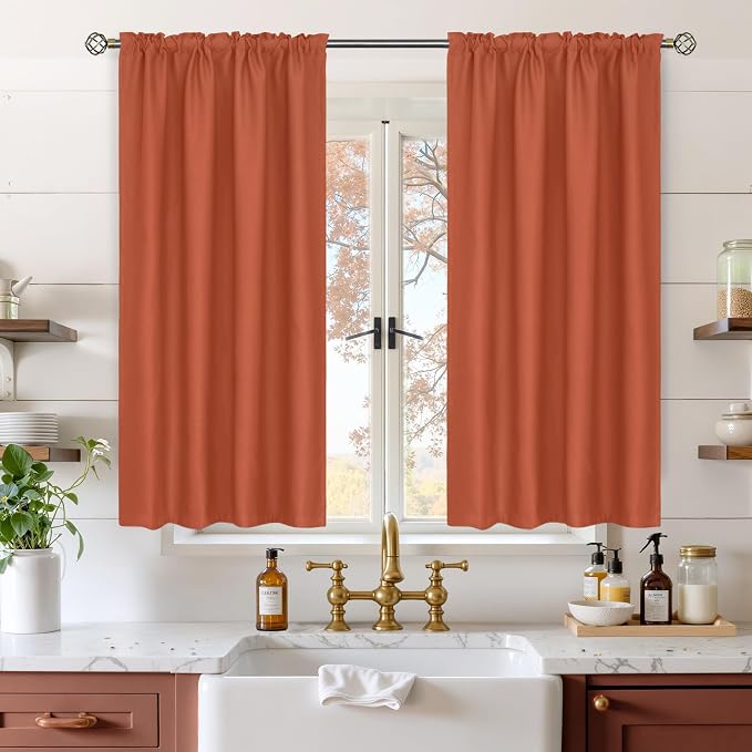 BGment Terracotta Blackout Curtains by BGment
