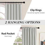96 Inches Long 2 Panels Blackout Curtain Panels - Image 2