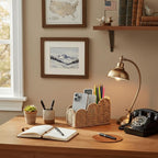 CubesLand Bedside Table Desk Organizer Caddy, Remote Pen&Pencil Holder Cup | - Image 3