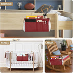 DOMIKING Wine Red Bedside Caddy - Image 8