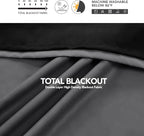 Deconovo 100% Blackout Curtains, Thermal Insulated Window Drapes, Noise - Image 7