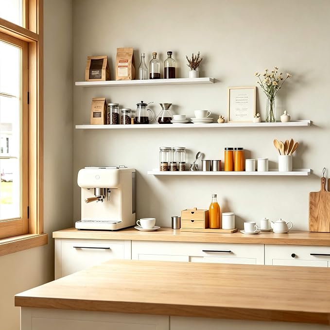 White Floating Shelves for Wall Decor, 32 in Shelf - Image 6