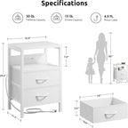 Lazzanto Night Stand with Charger Station - Image 2