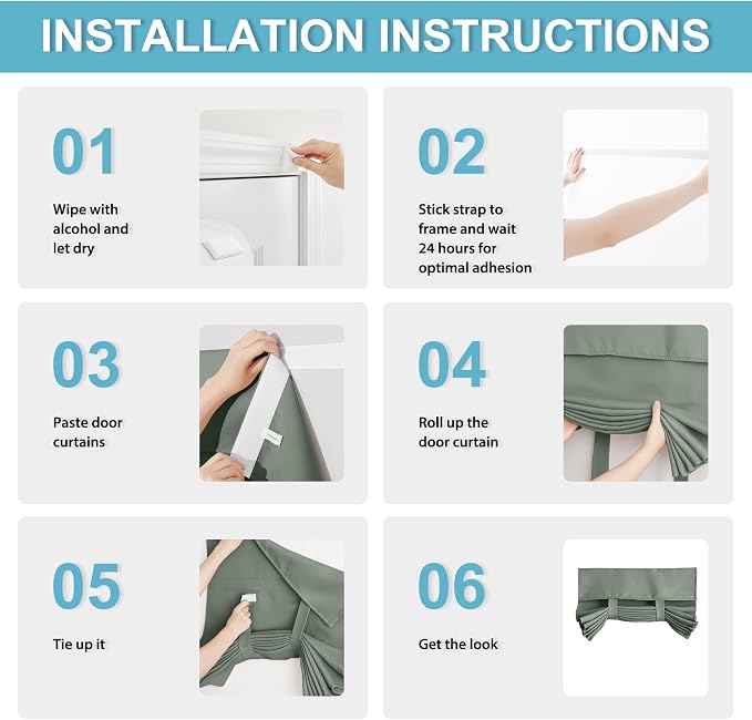 RYB HOME Blackout Door Window Curtains - Image 3