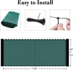 Custom Size 3'x12' Dark Green Balcony Privacy Screen 90% UV Block | Windscreen - Image 3